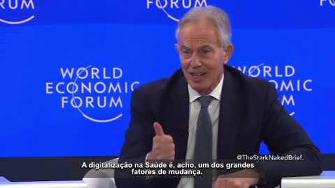 Tony Blair no FEM Falando Sobre Criar 'Infraestrutura Digital' Para Dados da Saúde Pública.