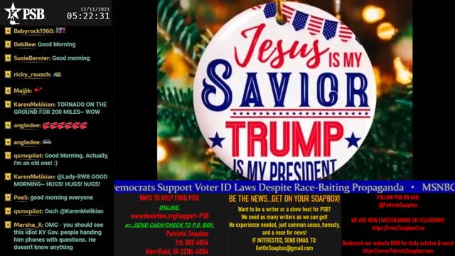 2021-12-11 05:00 EST - Patriots Rising: with Lady RWB, Q Trooper & Majjik