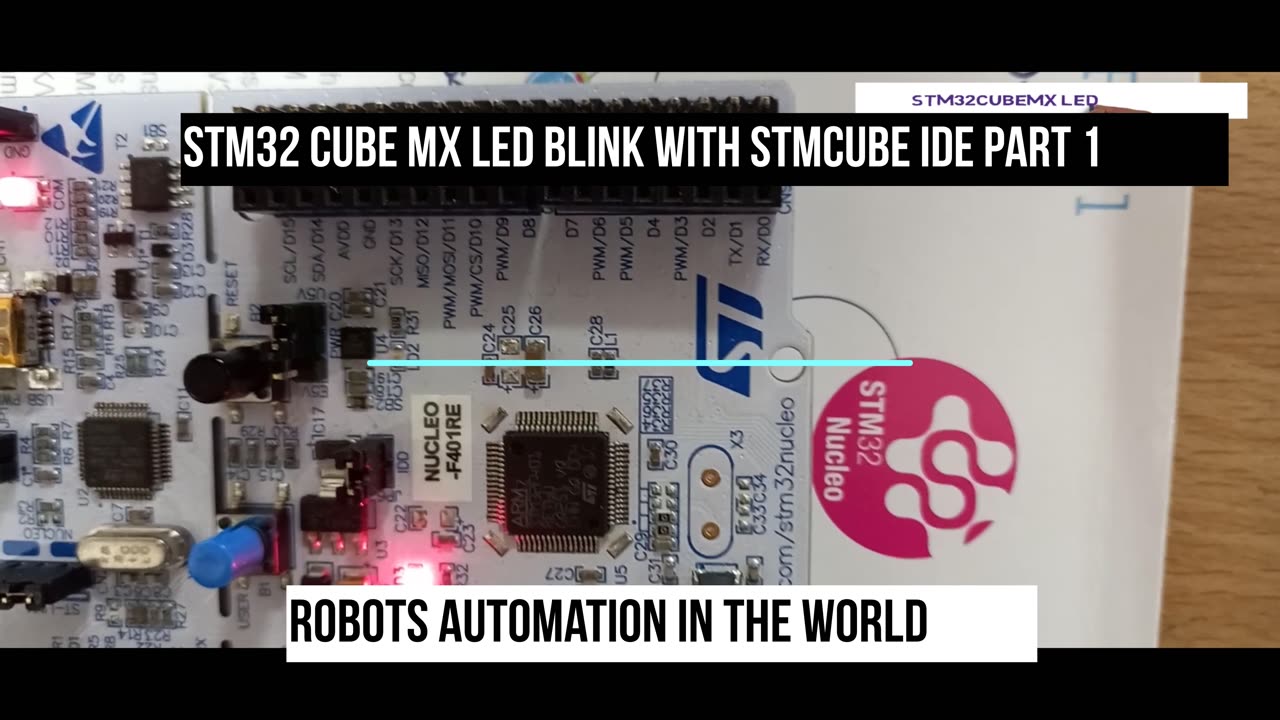 Blink LED Blinking LED with STM32CubeMX,STM32CubeIDE,STM32,STM32 Arm, F401RE,STM32 Nucleo boards