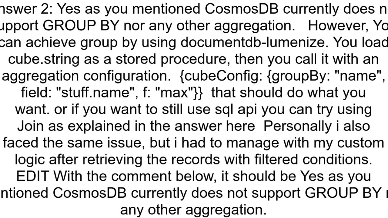How to find duplicates in a nested array in cosmos db without GROUP BY and COUNT
