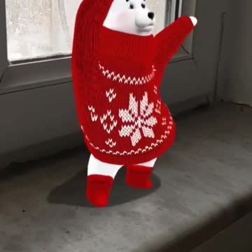 Christmas polar bear