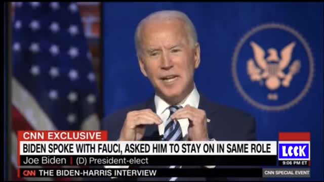 Joe Biden Spoke With “Fauci ”&Told him to Stay !!