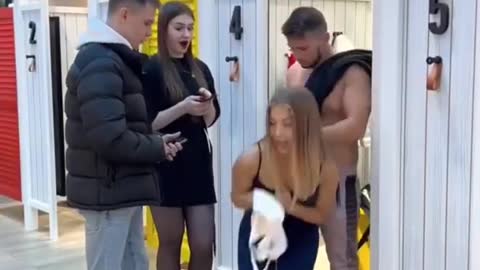 American bodybuilder prank
