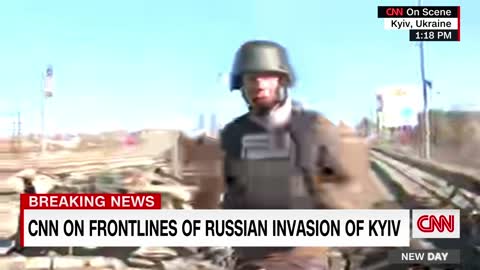 CNN is on the scene. Just casually walking over grenades.