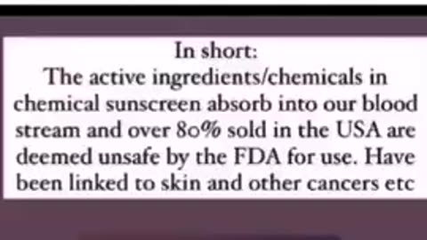 MSM FINALLY ADMITS SUNSCREEN IS TOXIC