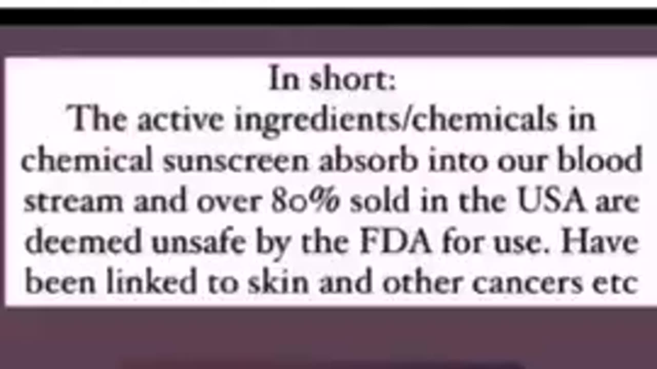 MSM FINALLY ADMITS SUNSCREEN IS TOXIC