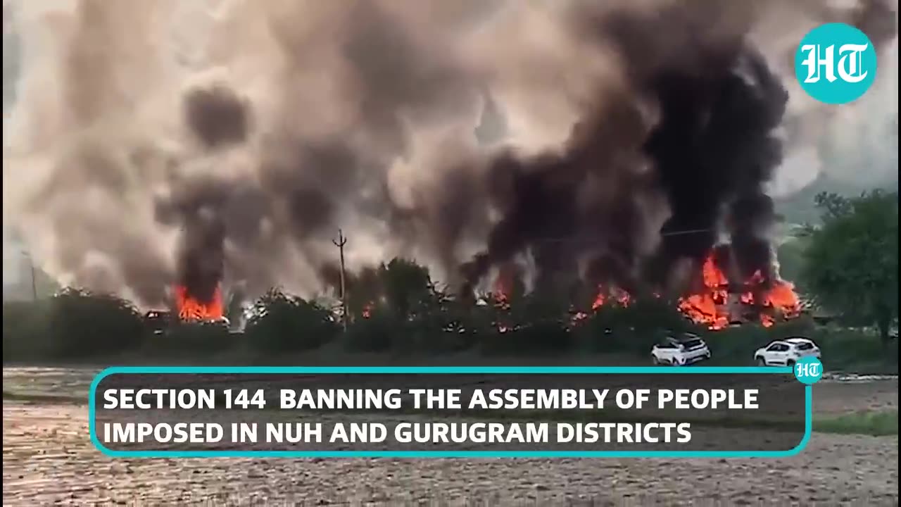 Nuh Violence Spreads: Vehicles Torched In Gurugram; Tensions Reach Delhi Outskirts I Updates