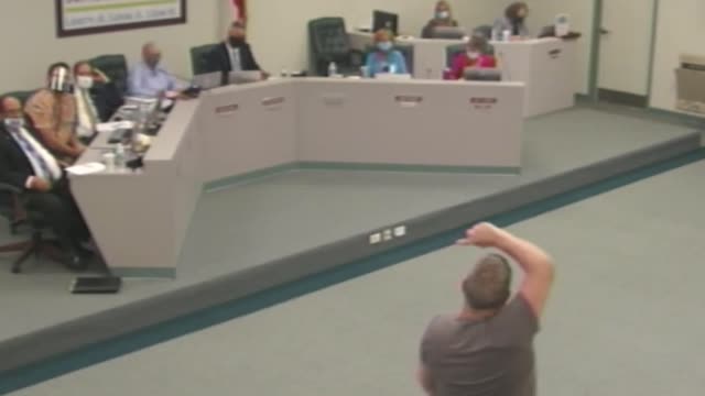 Addressing Hernando County School Board regarding BLM situation