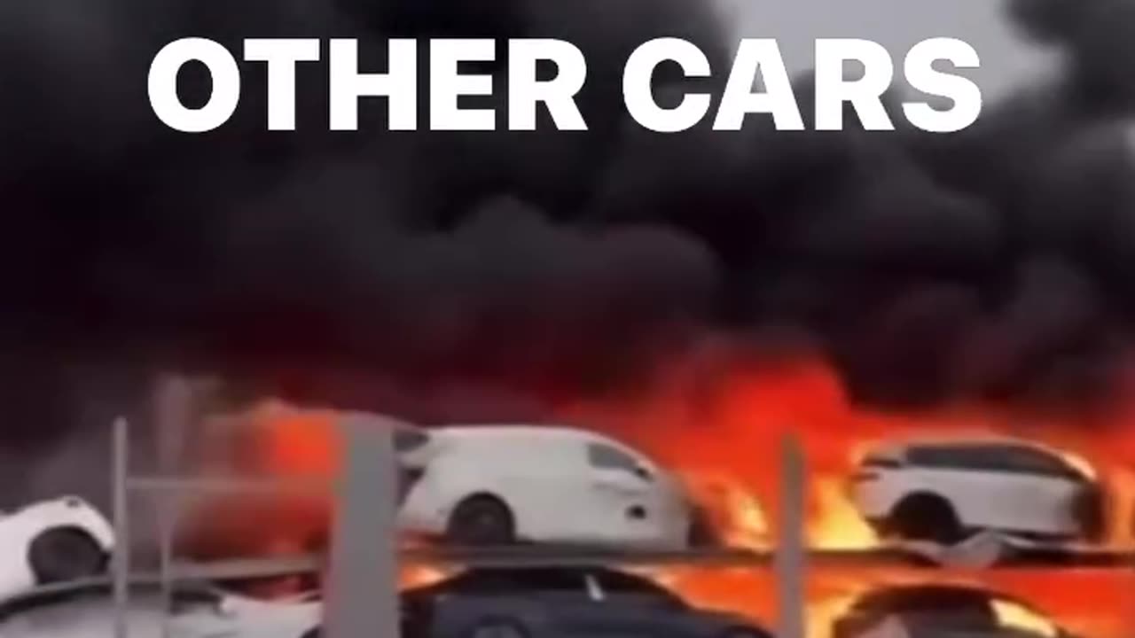 Electric Car Catches Fire, Torches Other Cars