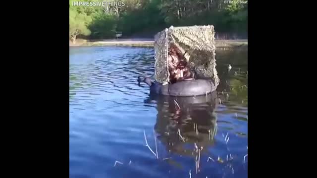 Cool Bumper Boat For 2 Fishermen