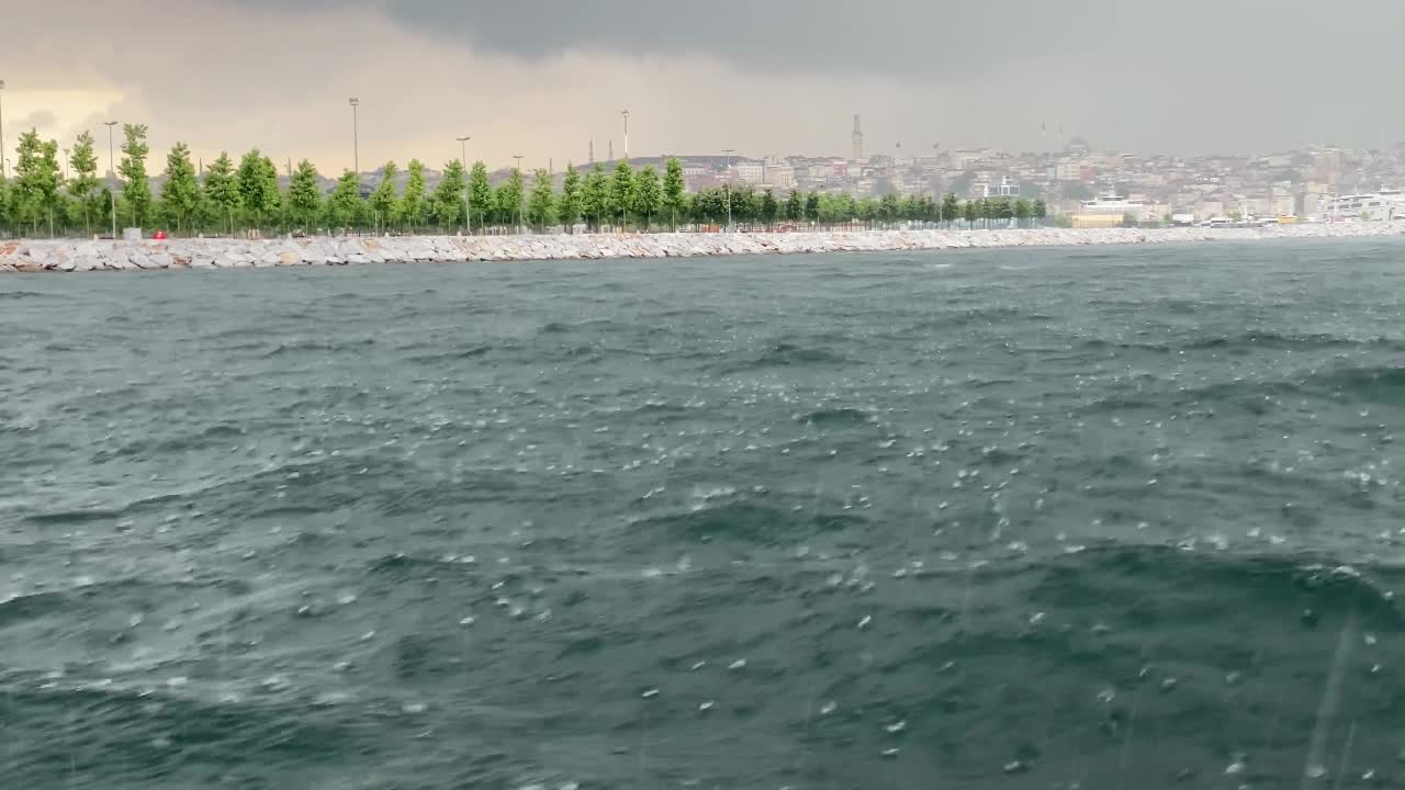 Rain while out on boat