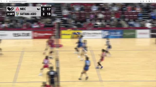 Kyoko Aoyagi's Performance in V-league 1st week against NEC.