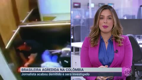 Brasileira é espancada por namorado colombiano dentro de elevador | Primeiro Impacto (11/11/22)