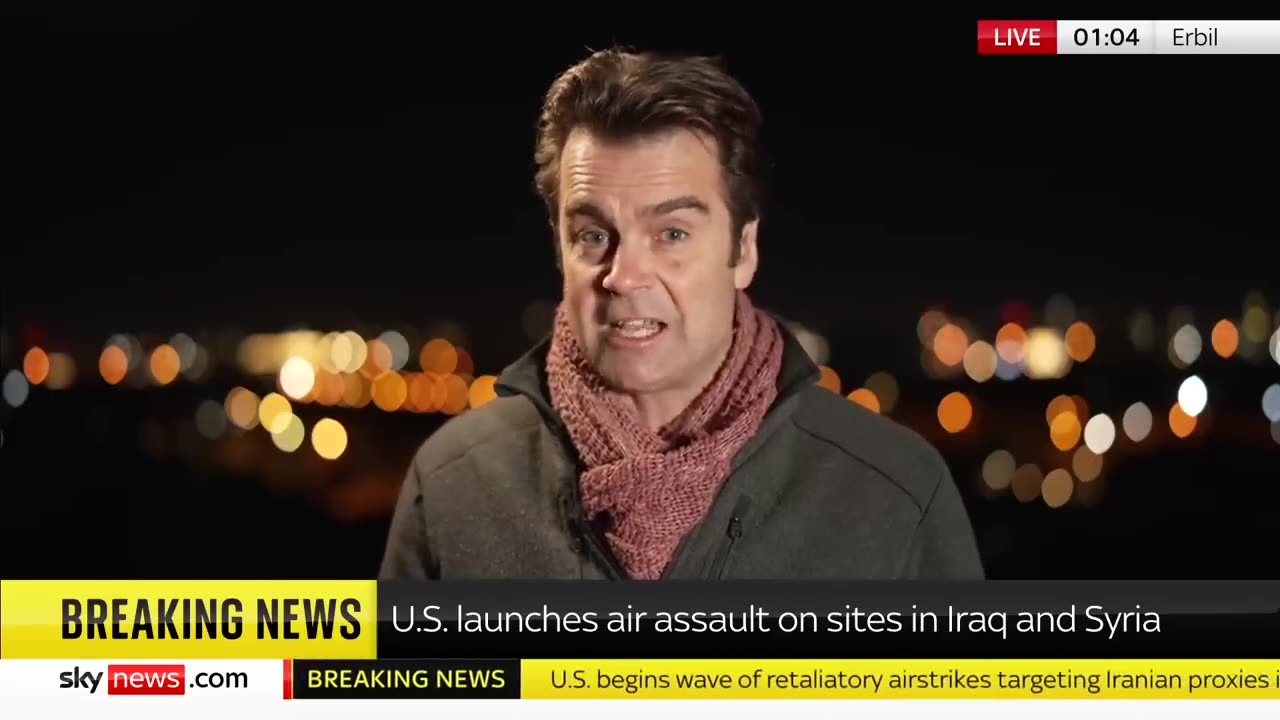 BREAKING: Sky correspondent in Iraq warns strikes are a 'major escalation in conflict'