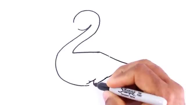 How to Draw a Duck from Number 2 - Easy Drawing_Cut