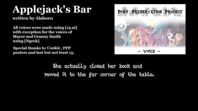 Applejack's Bar (voiced by 15 ai) - MLP audio episode