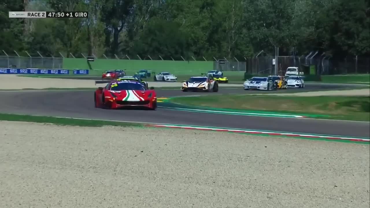 Italian GT Sprint 2022. Race 2 Autodromo di Imola. Huge Crash Flips