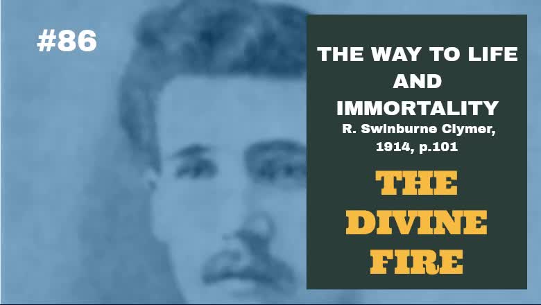 #86: THE DIVINE FIRE: The Way To Life and Immortality, Reuben Swinburne Clymer, 1914, p. 101