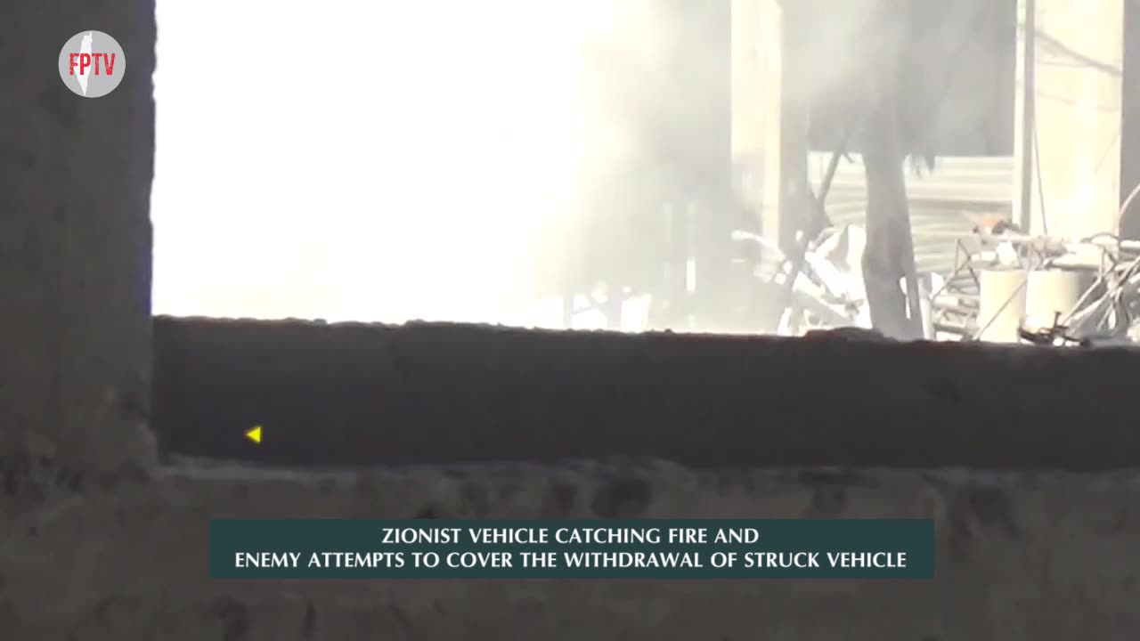 Al-Quds Brigades striking a Zionist MERKAVA tank, Jabalia, Gaza, Palestine, 8 Oct 2024