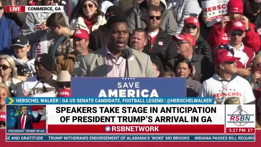 Herschel Walker on Trump Rally in Georgia