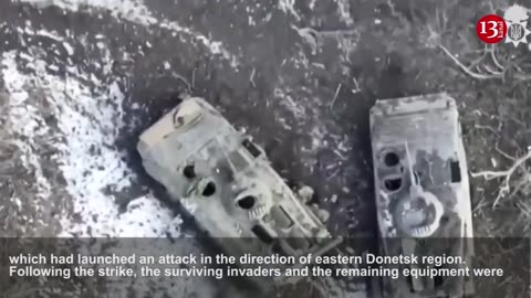 The drone did not allow Russians who survived the artillery strike to escape