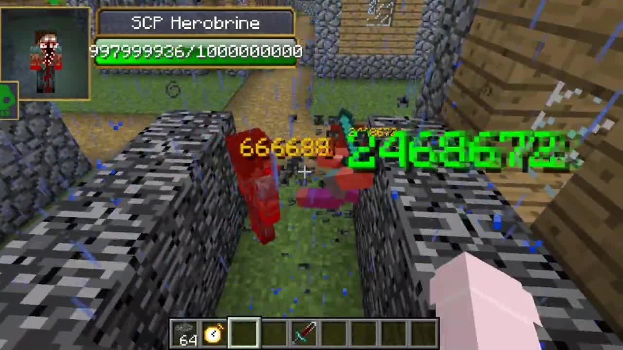 Herobrine vs Error422 all Сreepypasta mobs in minecraft part 72