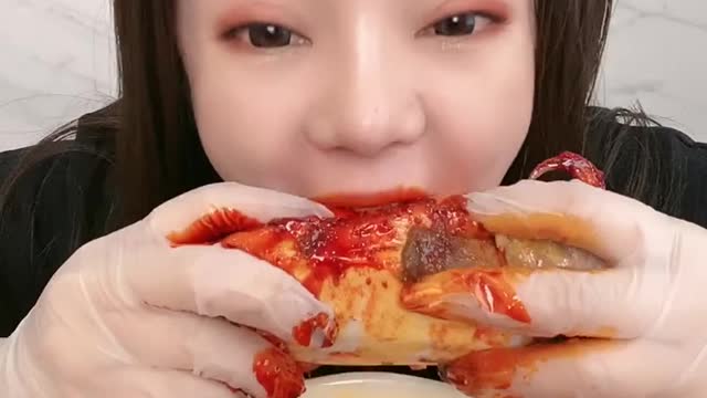 ASMR eating Spicy Seafood 🔥🔥🔥