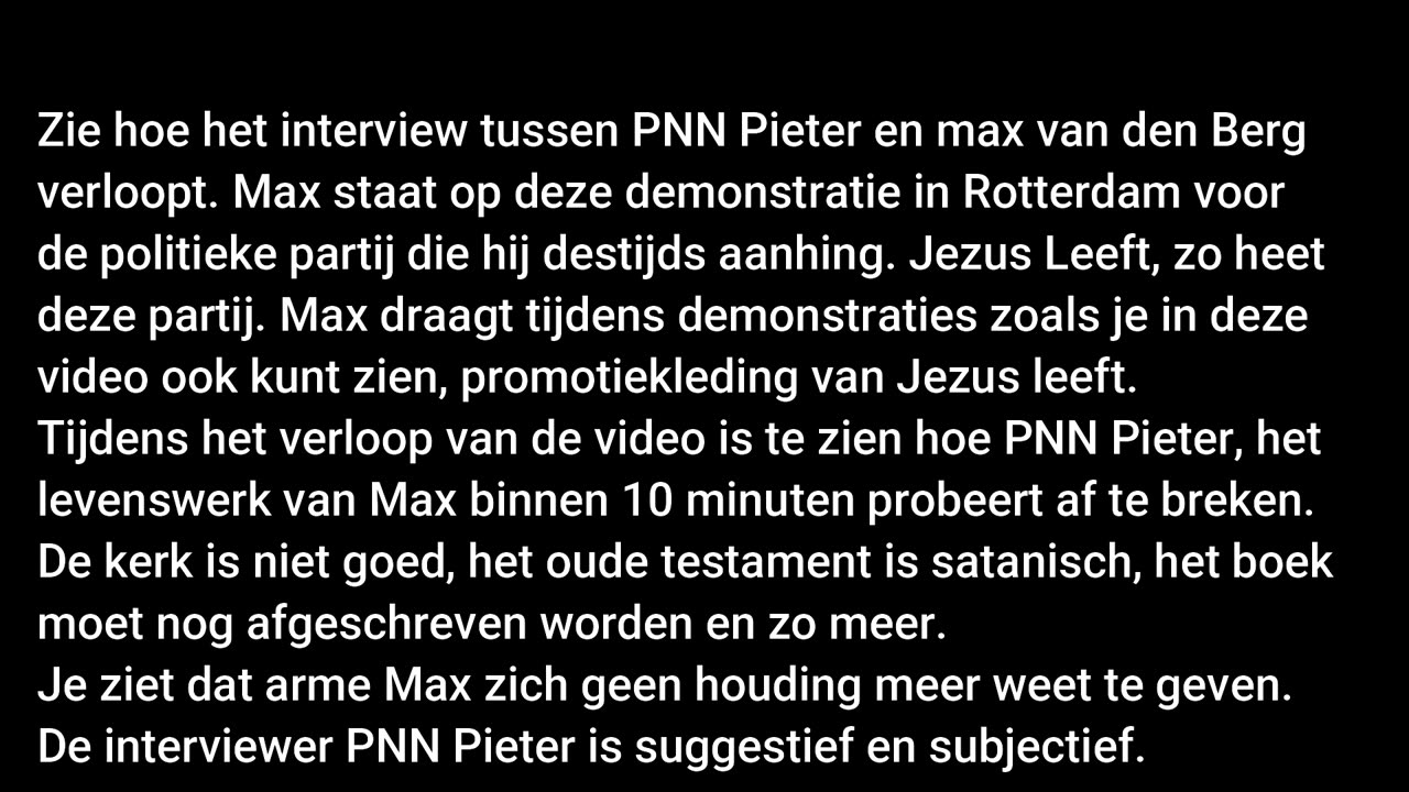 12.1 17-04-2021 PNN Pieter praatte de toen nog vriendelijke Max de kerk uit