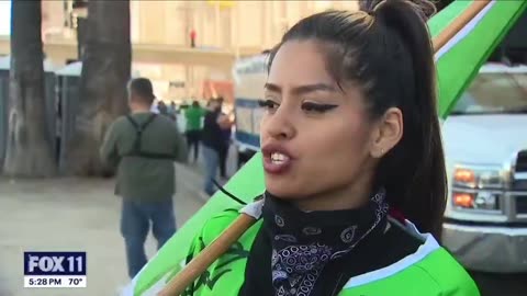 🚨 HUNDREDS of Illegals protest outside the ICE Facility in Los Angeles