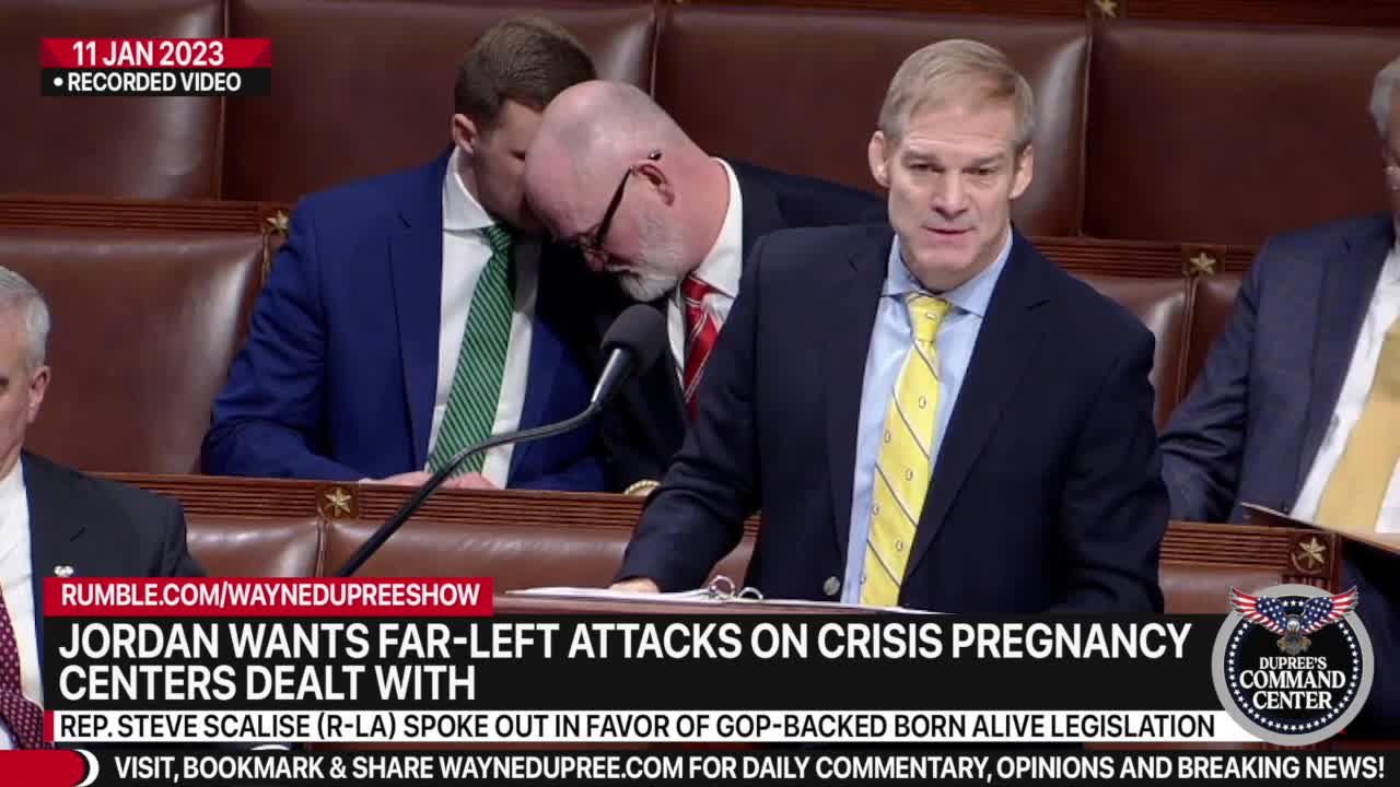 Jim Jordan brings the Freedom of Access to Clinic Entrances Act to the House Floor