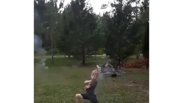 father is shot by son and laugh