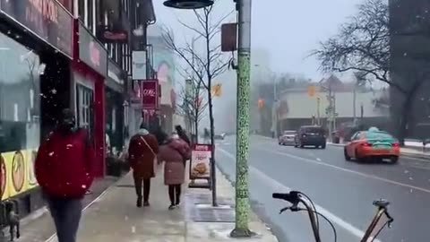 Snow fall in canada