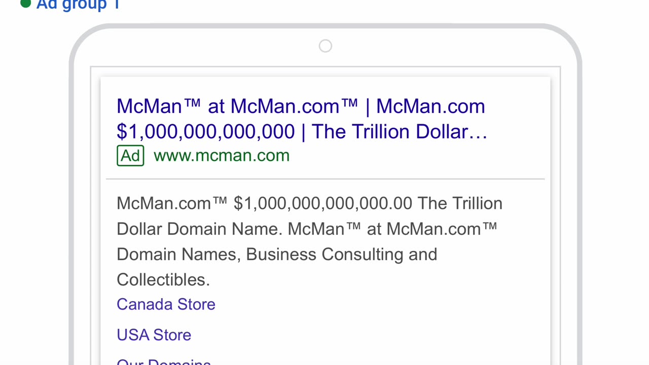 McMan Google Ads Account McMan.com Google Adverstisement October 30, 2024