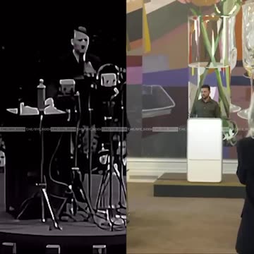Vladimír Zelenskyj versus Adolf Hitler. Chybí jen charakteristický knír