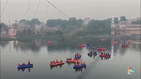 Video Shows Moment Of Deadly India Bridge Collapse