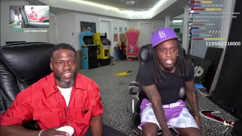 Kevin Hart Comes On Kai Cenat's Stream