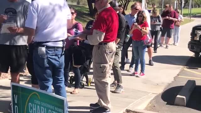 Maricopa County voters wait in line amid voting machine issues