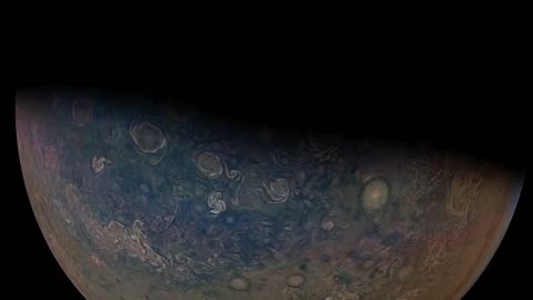 Juno Flies Past the Moon Ganymede and Jupiter, With Music by Vangelis