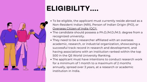 Eligibility for VAIBHAV Fellowship for Indian students