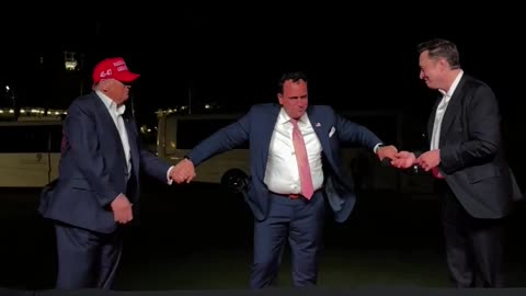 President Donald Trump and Elon Musk join Chris Macchio in singing God Bless America