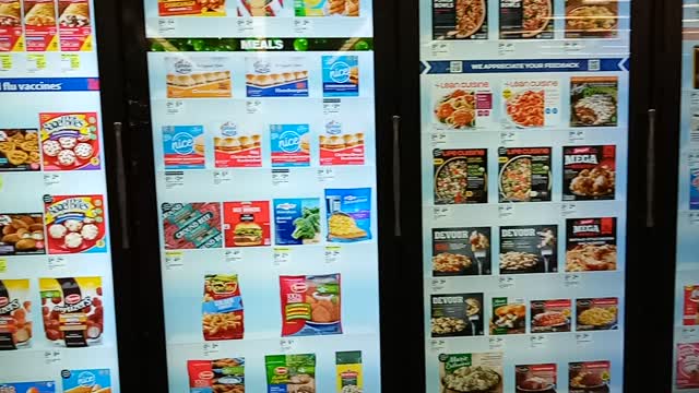 Walgreens "DIGITAL FREEZER DOORS";