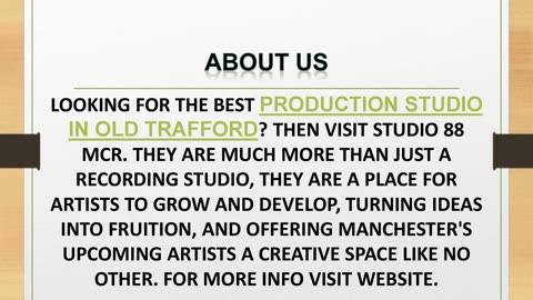 Best Production Studio in Old Trafford