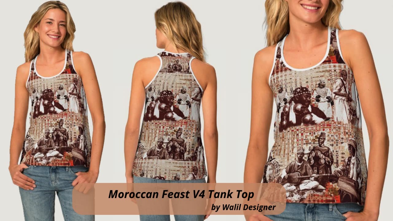 Moroccan Feast V4 Tank Top by Walil Designer on Zazzle