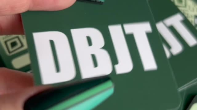 DBJT Buisness cards and QR code