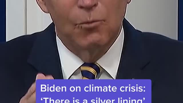 Biden on climate crisis: "There is a silver lining'
