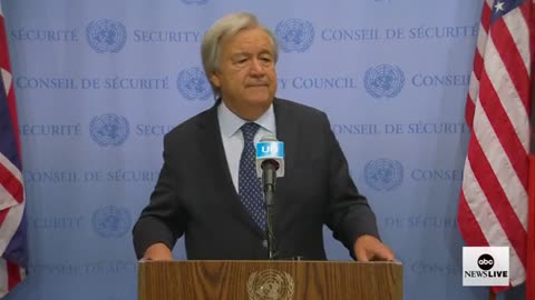 UN Secretary-General Guterres addresses reporters