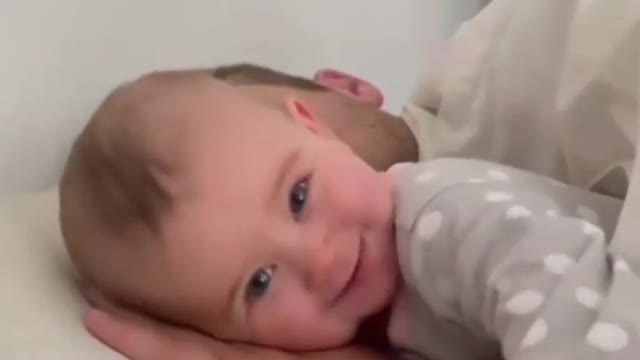 Baby Doing Fun while his father is sleeping | 💕💕 | Watch Short Reel Video| Baby & Father love