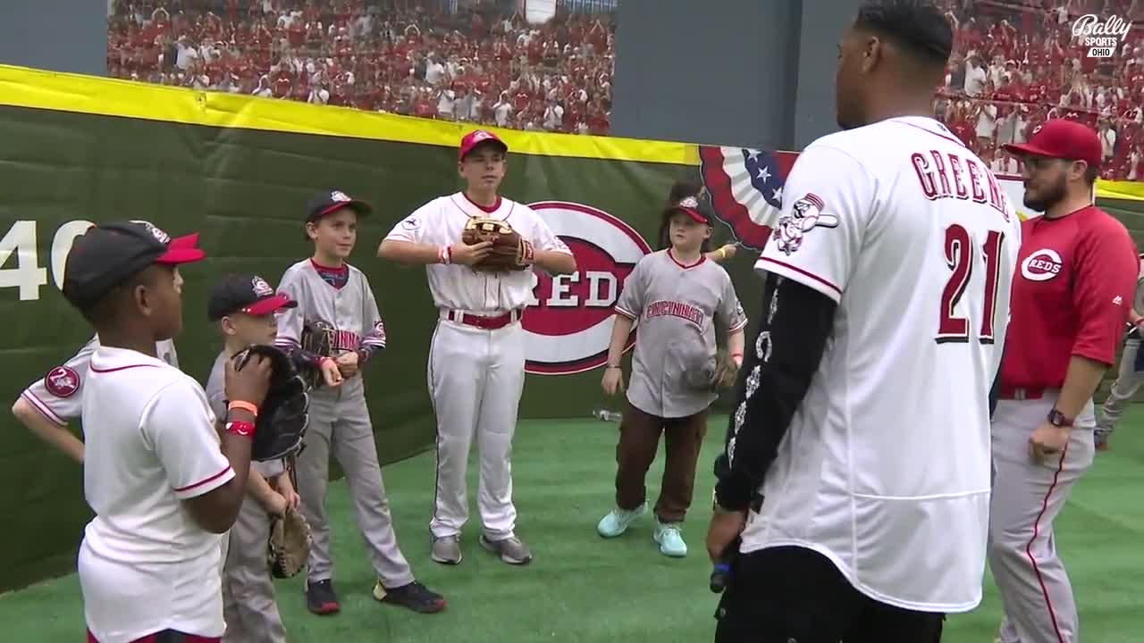 Joey Votto, Hunter Greene & Tyler Stephenson attend Redsfest in Cincinnati