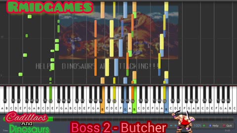 Cadillacs And Dinosaurs - Boss 2 Butcher ~ Piano ( Midi )