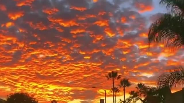 How romantic is the sunset in the camera